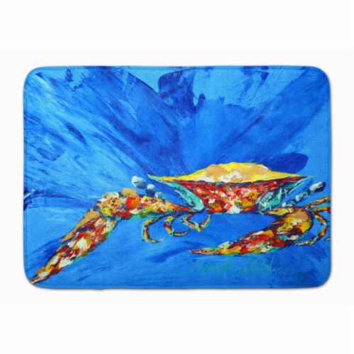 Carolines Treasures MW1163RUG Big Spash Crab in blue Machine Washable Memory Fo Perspective: front