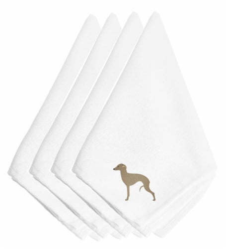 Carolines Treasures BB3414NPKE Italian Greyhound Embroidered Napkins Set of 4 Perspective: front