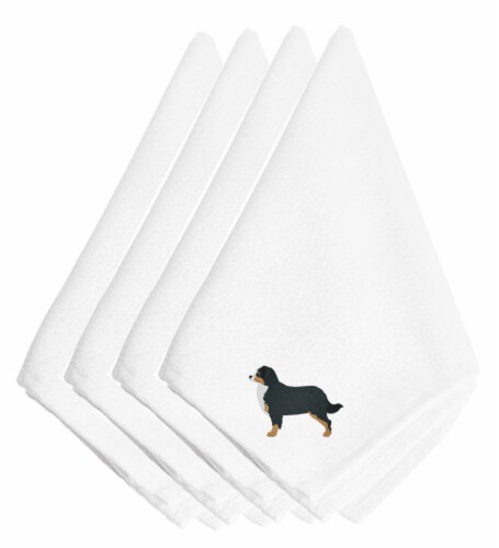 Carolines Treasures BB3419NPKE Bernese Mountain Dog Embroidered Napkins Set of Perspective: front