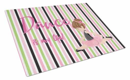 Carolines Treasures BB5393LCB Ballet Dance is my Life Brunette Glass Cutting Bo Perspective: front