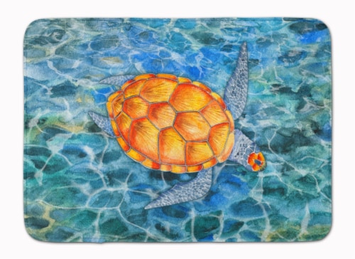 Carolines Treasures  BB5364RUG Sea Turtle Machine Washable Memory Foam Mat Perspective: front