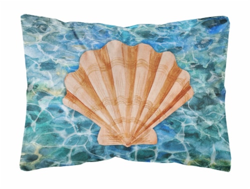 Carolines Treasures  BB5367PW1216 Scallop Shell and Water Canvas Fabric Decorati Perspective: front