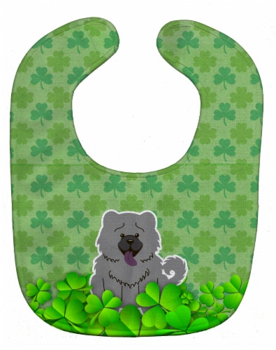 Carolines Treasures BB6280BIB Chow Chow Blue Shamrocks Baby Bib Perspective: front