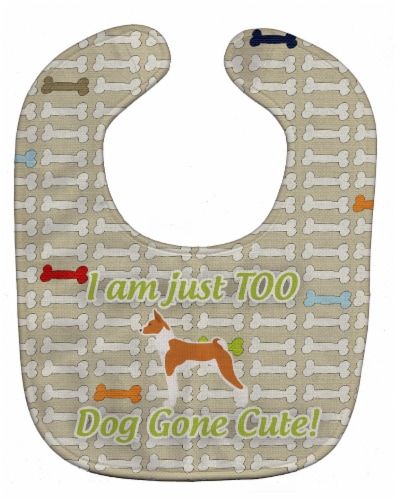 Carolines Treasures BB6579BIB Basenji Dog Gone Cute Baby Bib Perspective: front