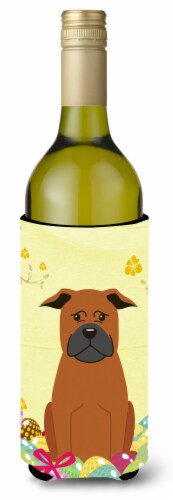 Carolines Treasures  BB6111LITERK Easter Eggs Chinese Chongqing Dog Wine Bottle Perspective: front