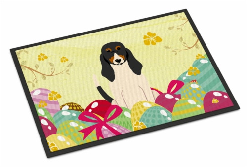 Carolines Treasures  BB6044MAT Easter Eggs Swiss Hound Indoor or Outdoor Mat 18x Perspective: front