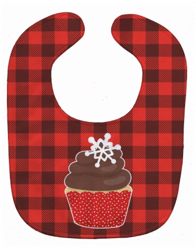 Carolines Treasures BB6817BIB Christmas Cupcake Baby Bib Perspective: front