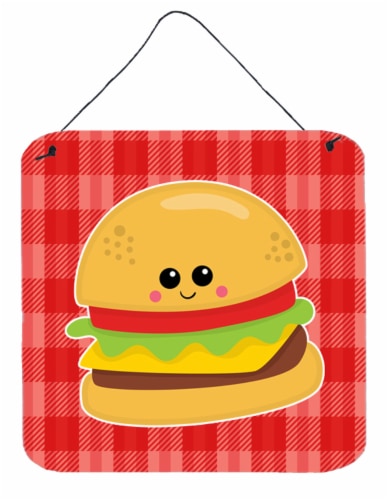 Carolines Treasures  BB7042DS66 Hamburger Face Wall or Door Hanging Prints Perspective: front