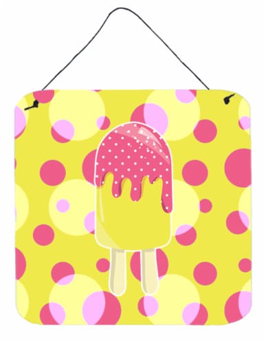 Carolines Treasures  BB7070DS66 Ice Pop Popcicle Pink Yellow Wall or Door Hangin Perspective: front