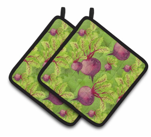 Carolines Treasures BB7574PTHD Watercolor Raddishes Pair of Pot Holders Perspective: front