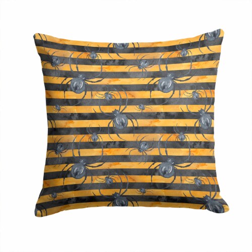 Carolines Treasures BB7526PW1414 Watecolor Halloween Spiders Fabric Decorative Perspective: front