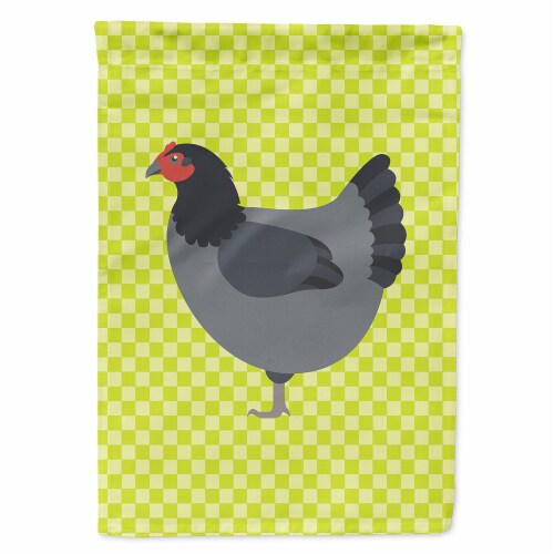 Carolines Treasures BB7661CHF Jersey Giant Chicken Green Flag Canvas House Size Perspective: front
