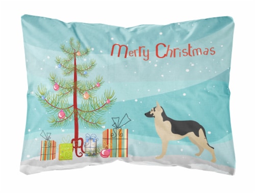 german shepherd christmas pillow
