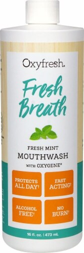 Oxyfresh Fresh Breath Fresh Mint Mouthwash Perspective: front