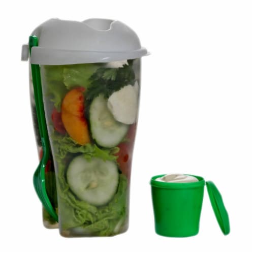 Salad Fresh Salad to Go w/ Dressing Container and Fork (Single) Perspective: front