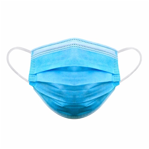3 Layer Disposable Face Masks for Adults ( Pack of 50) Perspective: front