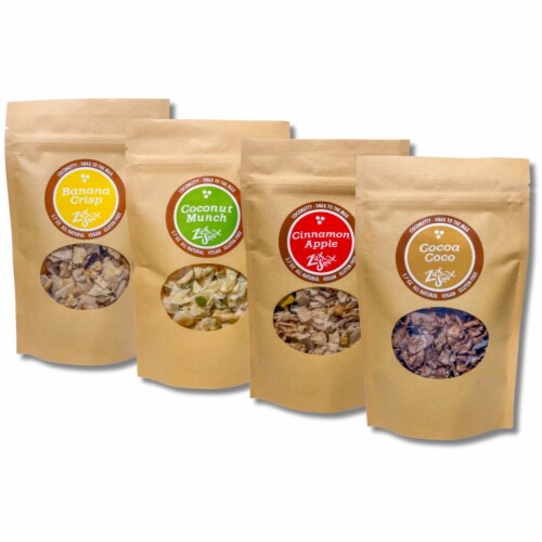 Organic All-Natural Snack | Dehydrated Coconut Snack | 2.7 oz Per Bag Perspective: front