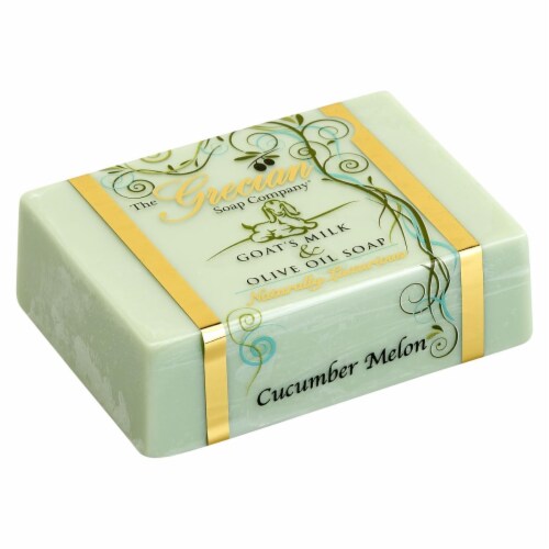Gracian Goats Milk S-03 Goats Milk Soap Bar - Cucumber Melon, 5 oz Perspective: front
