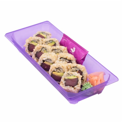 Japanese Food Express Inc Brown Rice Fresh Sushi Roll Tuna Perspective: front