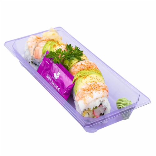 Japanese Food Express Shrimp Dragon Sushi Roll Perspective: front
