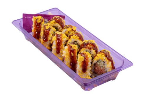 Japanese Food Express Doritos Tangy Golden Sriracha Spicy Tuna Roll Perspective: front