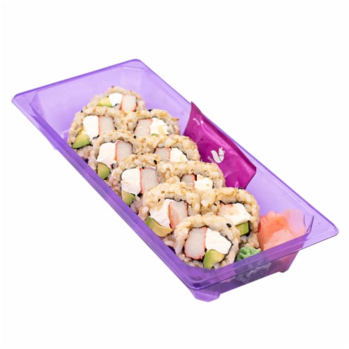 Japanese Food Express Inc. Brown Rice Philly Sushi Roll Perspective: front