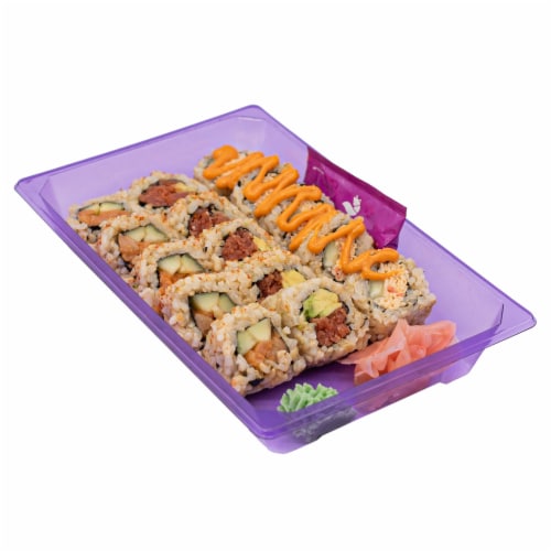 Japanese Food Express Brown Rice Spicy Sushi Combo Perspective: front