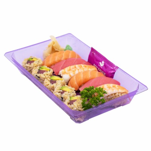 Japanese Food Express Brown Rice Fresh Tuna /Nigiri Sushi Combo Perspective: front