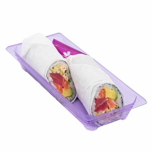 Salmon & Tuna Burrito Perspective: front