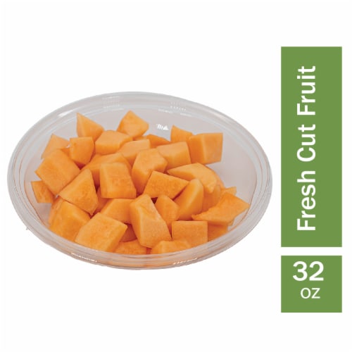 Fresh Cut Cantaloupe Perspective: front