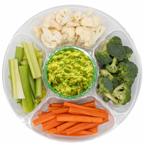 Large Guacamole Vegetable Tray Perspective: front