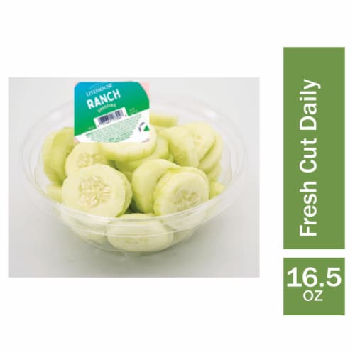 Fresh Cut Cucumber Bowl w/Ranch Dressing Perspective: front