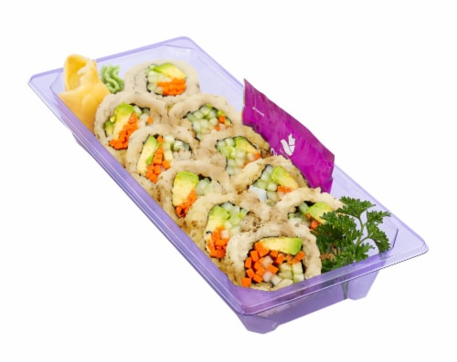 Japanese Food Express Brown Rice Vegan Classic Sushi Roll Perspective: front