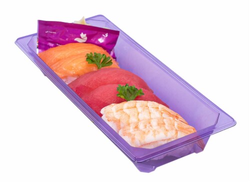 Japanese Food Express Inc Brown Rice Nigiri Sushi Perspective: front