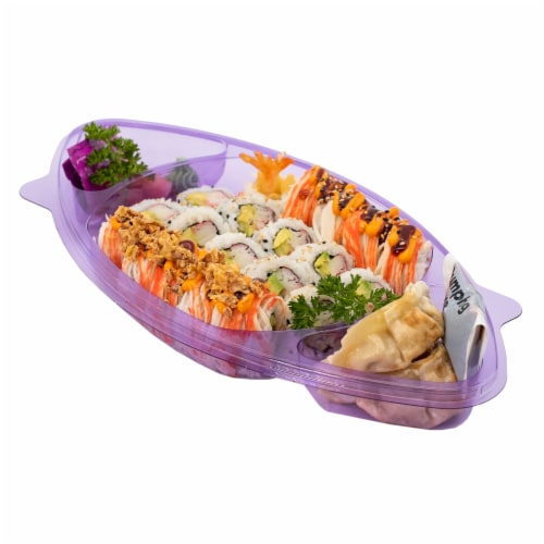 Japanese Food Express Inc Field Goal Football Sushi Platter Perspective: front