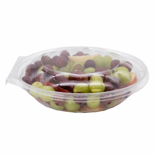 Fresh Cut Apples & Grapes Perspective: front