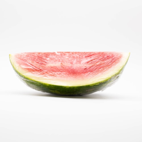 Fresh Cut Watermelon Quarter Perspective: front