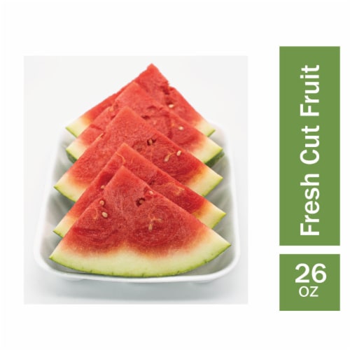 Fresh Cut Watermelon 4 Slices Perspective: front