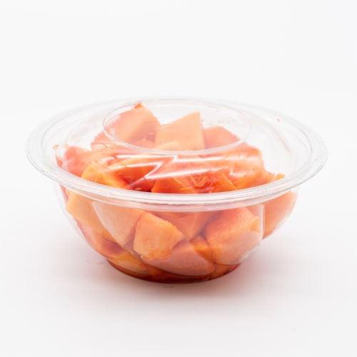 Fresh Cut Papaya Perspective: front