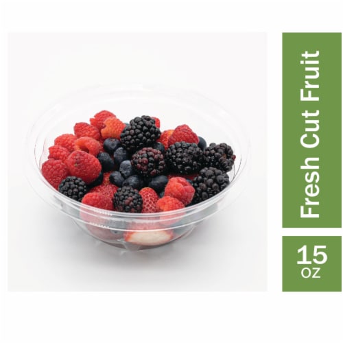 Fresh Cut Mixed Berries Perspective: front