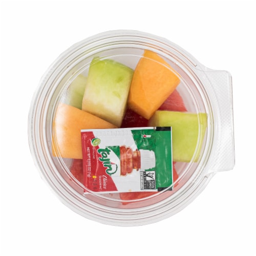 Fresh Cut Mixed Melon with Tajin Perspective: front