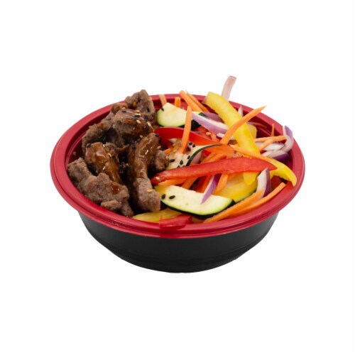 JFE Hot Beef Teriyaki Noodle Bowl Perspective: front