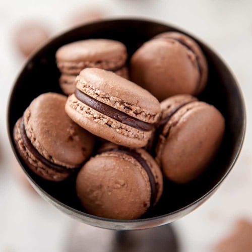 Japanese Food Express Chocolate Macaron Perspective: front