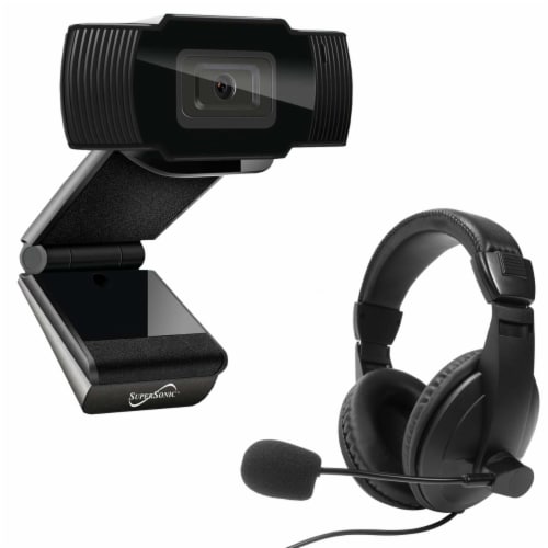 Supersonic SC942WCH Pro HD Video Webcam with Headset Perspective: front