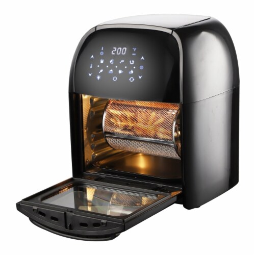 National NA3004AFBLK 12 Qt. 3-in-1 Air Fryer, Oven, & Dehydrator Perspective: front