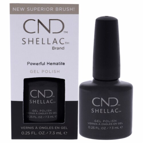 CND Shellac Nail Color  Powerful Hematite Nail Polish 0.25 oz Perspective: front