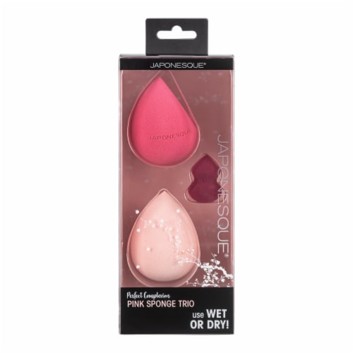 Japonesque® Perfect Complexion Pink Sponge Trio Perspective: front