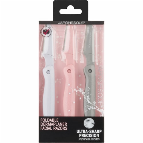 Japonesque® Foldable Dermaplaner Facial Razors Perspective: front