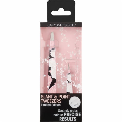 Japonesque® Slant & Point Tweezers Limited Edition Perspective: front