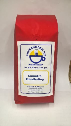 Shenandoah Joe Sumatra Mandheling Whole Bean Coffee Perspective: front